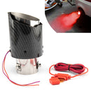 LED Carbon Fiber Muffler Silencer Car Styling Luminous Exhaust Tail Throat Tip