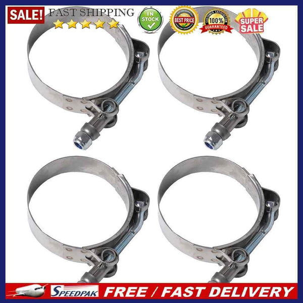 4pcs Heavy Duty Stainless Steel T-Bolt Clamps Turbo Coupler Intake Intercooler