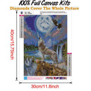 5D DIY Full Drill Diamond Painting Novelty Wolf Cross Stitch Mosaic (B202) Newly