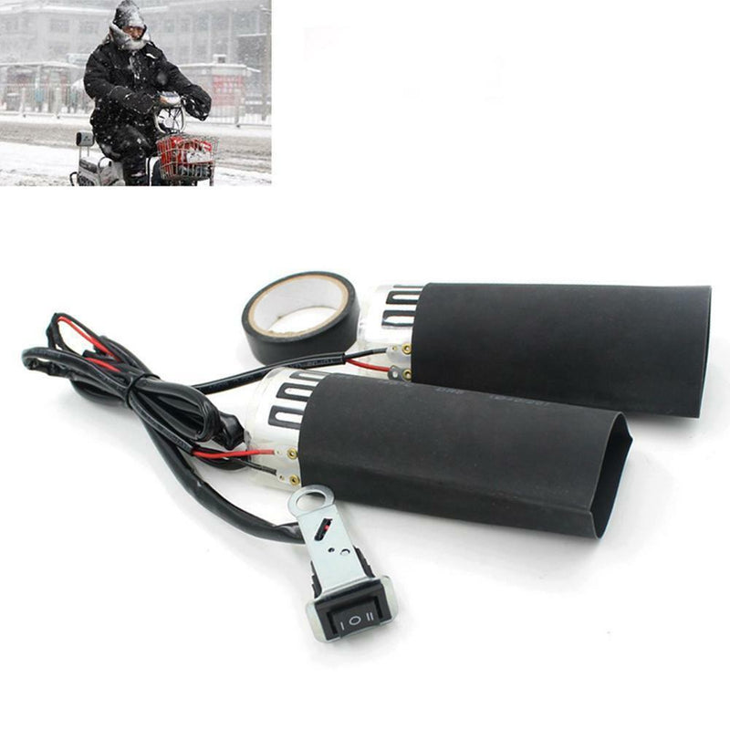 12V Electric Motorcycle Handles Heaters Heated Hand Grips Handlebars Warmers