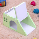 Hamster Staircase Villa Sleeping House Bear Pet Nest Log Cabinet(Green) Newly