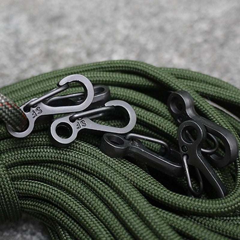 10pcs Mini Carabiner Keychain Outdoor Climbing Spring Buckle EDC Survival Too