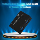 2 In 1 Out Switcher Converter 2 Ways Video Splitter 2 Port VGA Switch Box