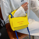 Mini PU Leather Handbag Fashion Hitting Color Crossbody Portable Shoulder Bag