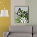 40x50cm Coloring Painting Canvas Drawing Two Blue Birds Digital Coding Pict