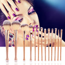 13pcs Foundation Blending Powder Eyeshadow Contour Concealer Blush Brushes
