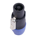 10pcs NL4FC Speaker Connectors 4 Pin Male Audio Speakon Ohm Plug (10x Blue)