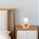 Solid Wood Table Lamp Base E27 220V Wooden Light Holder w/Switch Line (H) Newly