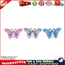 3pcs Butterfly DIY Full Drill Diamond Brooch Women Jacket Sweater Badges Newly