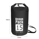 Waterproof Dry Bag Pack Sack Swimming Kayaking River Trekking (15L Black)