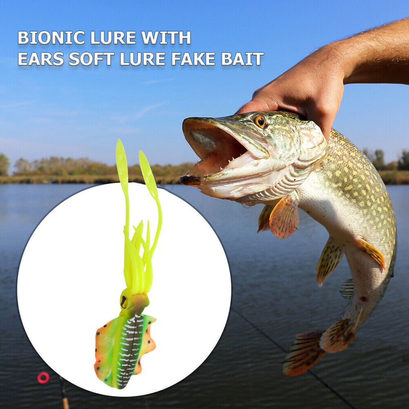 15cm Squid Soft Lure Luminous Octopus Pesca Sea Fishing Simulation Wobbler Ba