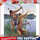 Tribal People Frameless Oil Paint by Numbers Kit Handpainted Canvas Picture