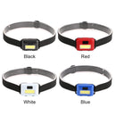 3 Modes Strong LED COB Headlight Outdoor Camping Mini Flashlight (Black)
