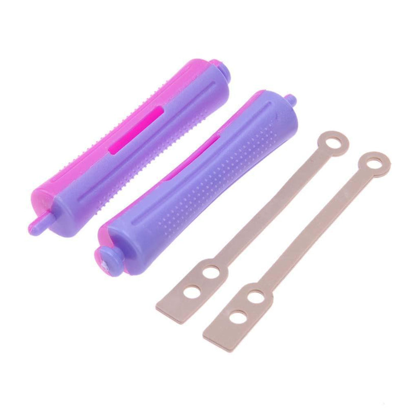 12pcs Perm Bar Rubber Band Hair Curler Hairdressing Tool(Random Color/7