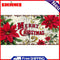 Christmas Flower Frameless Picture Oil Paint By Numbers Hand Painted Picture