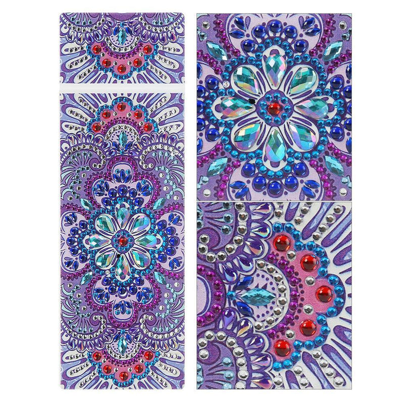 DIY Mandala Special Shaped Diamond Painting 2 Grids Pencil Case Storage Box