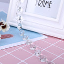 Crystal Glass Door String Tassel Curtain Beads String Wedding Decor (White)