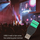 USB2.0 Male to 5pin Screw Terminal Connector Apdater with Shield Connector Newly