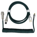 2"" 1 Coiled Aviator Wire Type-C Cable Mechanical Keyboard Aviation Connector