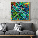 5D Diamond Painting DIY Luminous Dragonfly Full Round Wall Decor Rhinestone