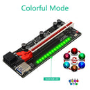 Ver12 Pro PCI-E 1X to 16X Riser Card 6Pin Power 3528 Colorful LED Adapter Cards