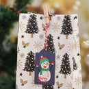 Christmas Advent Calendar Holiday Paper Bag Number Label Countdown Hanging Tags
