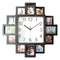 2-in-1 Plastic Multi Photo Frame Wall Clock, Living Room Wall Hanging