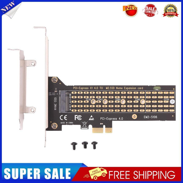 EM2-5106 SSD M.2 to PCI-E 1x Riser Card for M-Key NVME/B-Key SATA Adapter