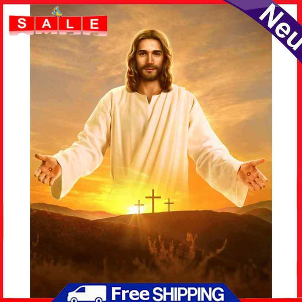 Oil Paint By Numbers Religious Jesus Frameless Picture Craft Kit for Bedroom