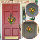 Heart-Shaped Art Crafts Pendant for Front Door Window Lovely Hanging Statue