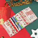 Material Handmade Xmas Printed Snow Santa Clause Christmas Fabric Cotton Cloth