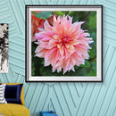 5D DIY Full Round Drill Diamond Painting Pink Flower Mosaic Rhinestone Draw