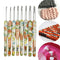 #A 8pcs Printed Crochet Hook Kit Aluminum Yarn Stitching Weaving Needles Tools