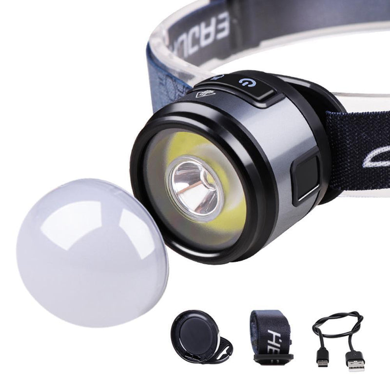 4 in 1 Waterproof XPG+COB LED Cap Hat Light Hiking Camping Working Headlamp