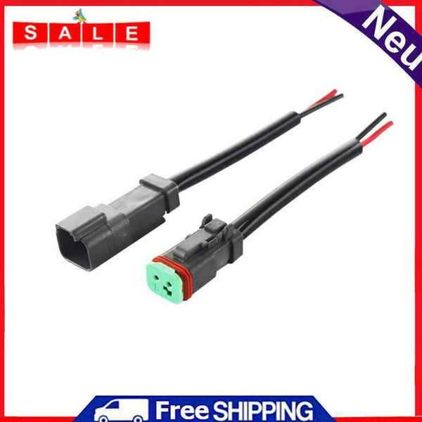 German DT 2 Pin Pigtail Kit Male Female Connector Adapter for LED Work Light