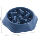 Pet Slow Eating Dish Cat Dog Anti Choking Puppy Feeder Food Bowl (Blue) Newly