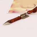 Gifts Handmade Punk Jewelry Men Leather Chain Necklace Arrow Pendant Choker
