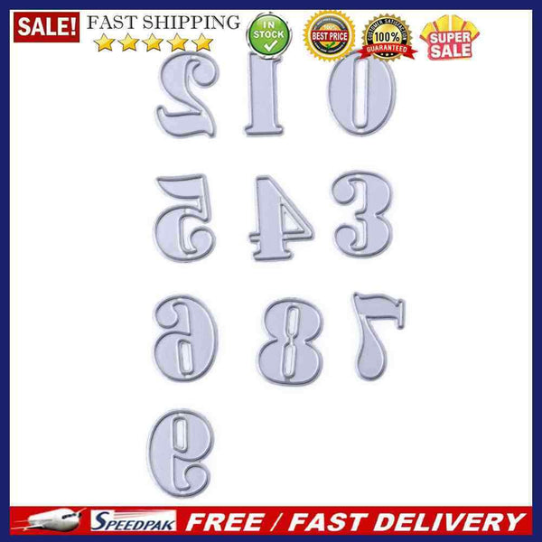 1 Set Number Metal Cutting Dies Stencil Hand Craft DIY Scrapbooking Card