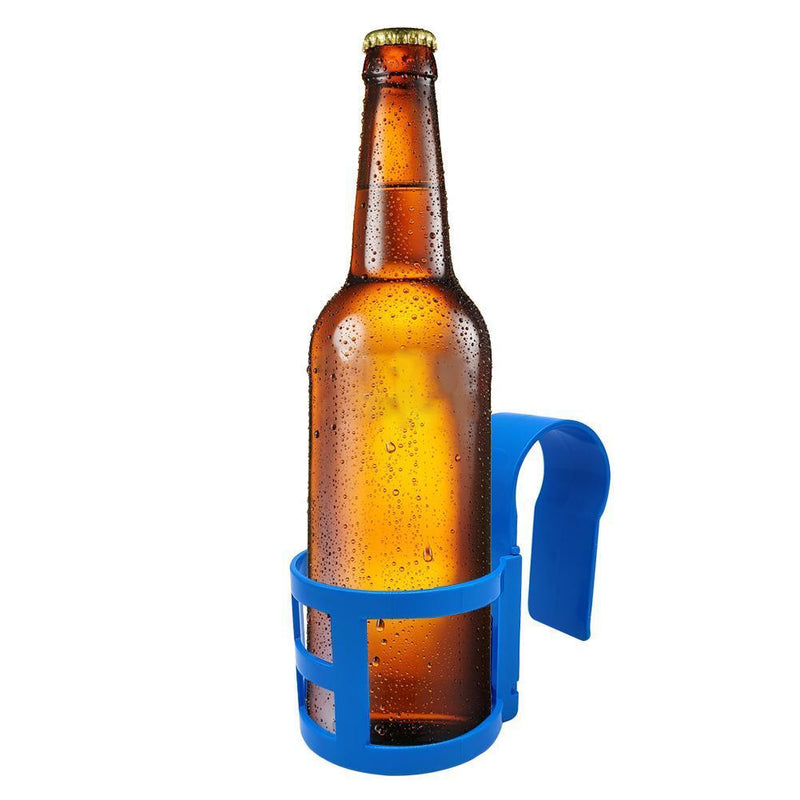 2pc Water Cup Hanging Holder Hook for Above Swimming Pool Side Shelf Blue