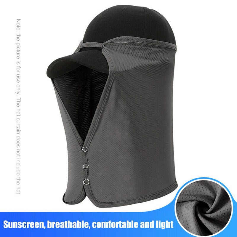 Sunshade Cap Quick-Drying Outdoor Neck Protection Face Cover (Dark Gray)