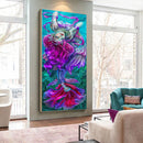 Mermaid DIY Zero Basis Paint by Number Kits Picture Colouring Kits Kill Time