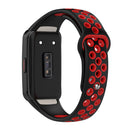 Watch Strap for HUAWEI HONOR Band 6 TPU Bracelet Wristband (Black Red)