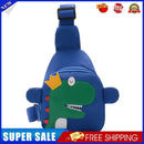 Kids Chest Bag Cute Fanny Cartoon Cross-body Money Pouch (Blue Dinosaur)