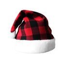 #A Christmas Hat Fashion Lattice Santa Claus Red Hats for Family Friend Lover Gi