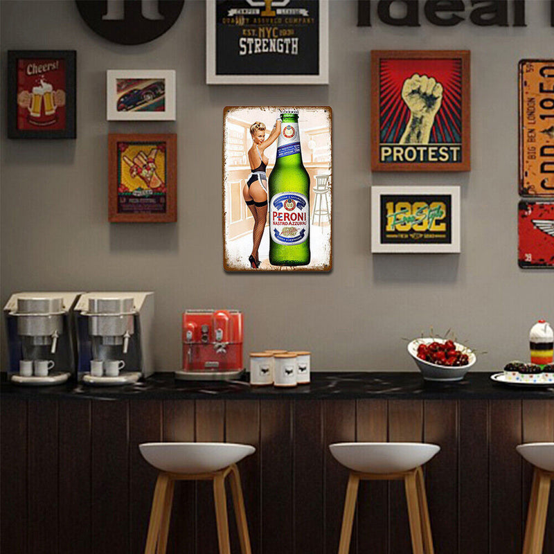 Beer Plate Metal Tin Sign Shabby Plaque for Bar Pub Club Home Decor (2)