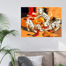 Frameless Painting By Numbers DIY Playing Dogs Picture Craft Home Wall Decor Kit