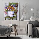 Chair Flower Oil Paint By Numbers Kits Canvas DIY Picture Hand Painted Wall A