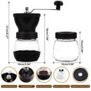 Coffee Bean Mill Manual Coffee Grinder Adjustable Knob Setting Ceramic ABS