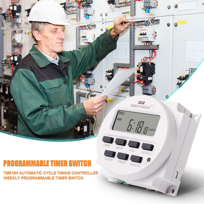 TM618H Auto Cycle Timing Controller Weekly Programmable Timer Switch (12V) Newly