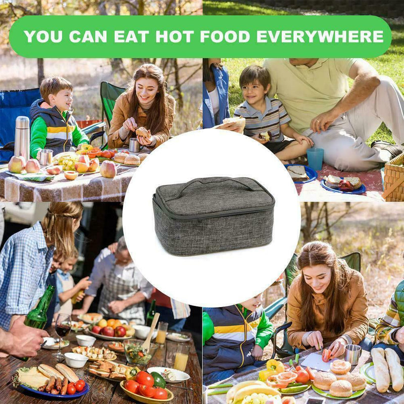 USB Thermal Insulation Lunch Food Box Warmer Heating Container Bag Storage N2D1